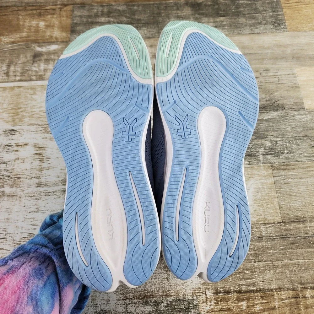 KURU Atom 2 Womens Shoes Sz 11 W Running Mist Blue Bright White Lace Up Sneakers